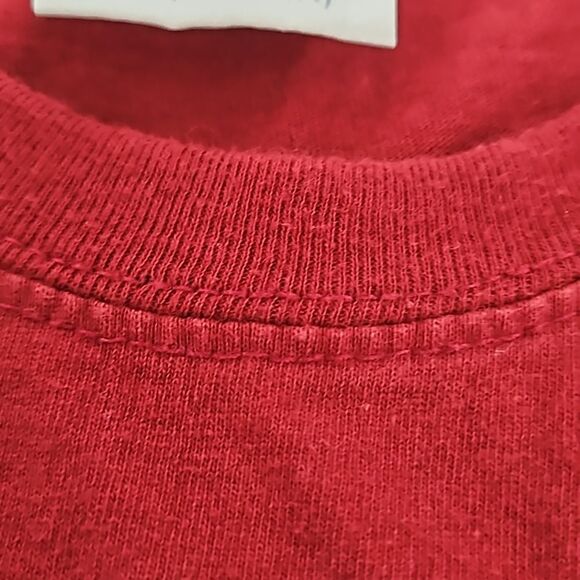 Vintage Unisex Panama City Logo Short Sleeves Cotton T-Shirt Medium Burgundy - Picture 13 of 16